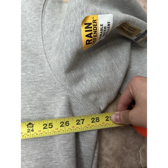 NWT Carhartt Rain Defender Heavyweight Grey Hoodie Loose Fit Men’s Size 2XL - Picture 7 of 8